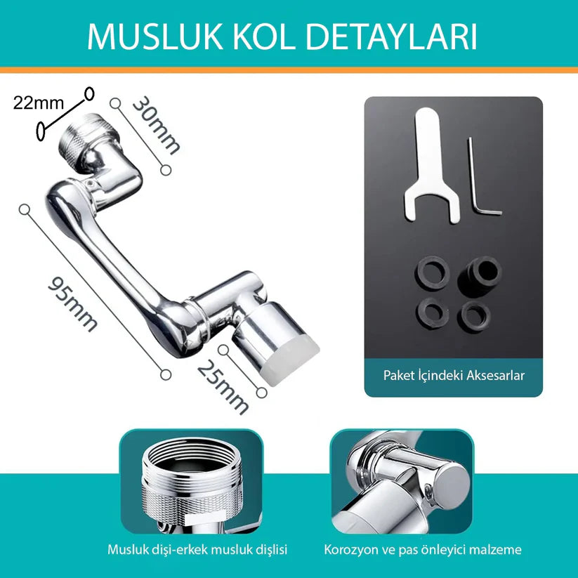 Robotik Musluk Başlığı 1080 Derece