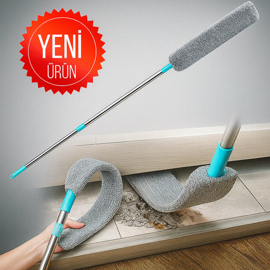 Esnek Mikrofiber Başlıklı Dip Köşe & Raf Temizleme Mopu
