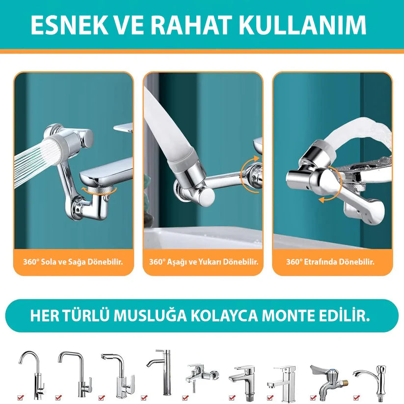 Robotik Musluk Başlığı 1080 Derece