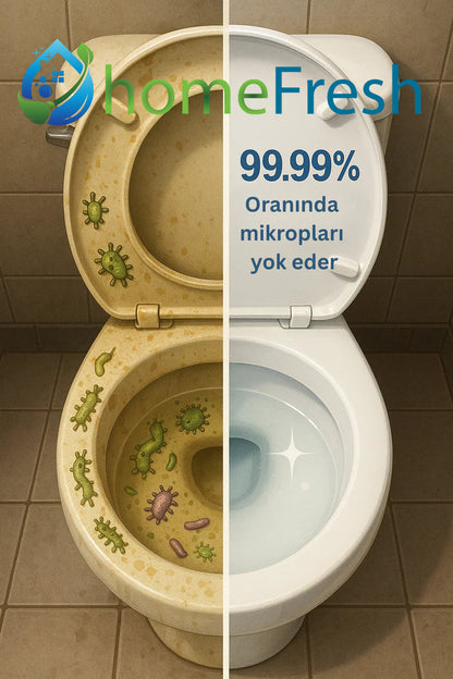 HomeFresh Hijyenik Tuvalet Fırçası (+10 Adet Hediye Başlıklı)