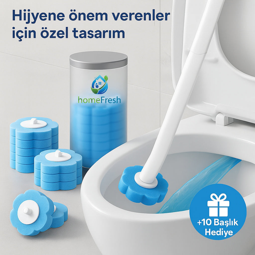 HomeFresh Hijyenik Tuvalet Fırçası (+10 Adet Hediye Başlıklı)